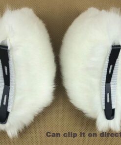 Hot Sweet Lovely Anime Lolita Cosplay Fancy Neko Cat Ears Hair Clip White with Pink Inside 15 61g 3KZsefL