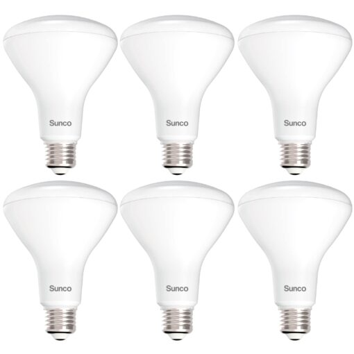 Sunco 6 Pack BR30 Light Bulb LED Indoor Flood Lights 3000K Warm White 850 Lumens E26 Base, 25,000 Lifetime Hours, Interior Dimmable Recessed Can Light, 11W Equivalent 65W