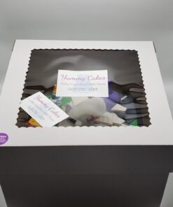 W PACKAGING WPCKB108 10x10x8 White/Kraft Plain 8" Deep Cake Box W/Window, E-Flute (Pack of 25) 11 61g1iijKlgL