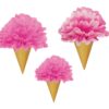 Sweet Stuff Dots and Stripes Birthday Party Ice Cream Fluffy Decorations , Pack of 3, Multi , 12" Paper 45 61g3ARIoffL