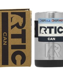 RTIC Can Cooler Insulated, Beer, Beverage, Soda Can Cooler with Lid, Stainless Steel Metal, Double Wall Insulation Coozie for Cans, Sweat Proof, 12oz, Stainless Steel 1 23 61g3QhZiGqL