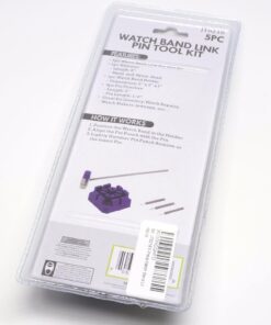 SE JT6218 5-Piece Watch Band Link Remover Kit - Includes Dual Head Hammer, Band Holder, Pin Punches (0.8, 0.9, 1.0mm) for DIY Watch Adjustments and Repairs 27 61g6W2S0KDL