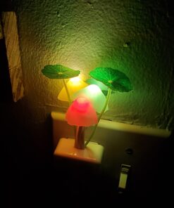 Rienar Sensor Led Night Light, Color Changing Plug-in LED Mushroom Dream Bed Lamp 48 61g6z5Q7LYL