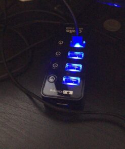 Powered USB Hub Long Cord, atolla USB 3.0 Hub 4 + 1 Data Transfer and Charging Multiport with Power Supply Adapter 15W (5V/3A) and 3.3ft Meter USB 3 Extension Cable 20 61g7W9bVo6L