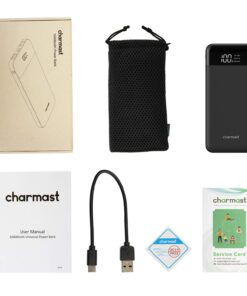 Charmast Portable Charger, USB C Battery Pack, 3A Fast Charging 10400mAh Power Bank LED Display, Slim Portable Phone Battery Charger for iPhone 13 12 11 X 8 7 Samsung S21 S20 Google LG OnePlus iPad Black 35 61g9ZmNfnL