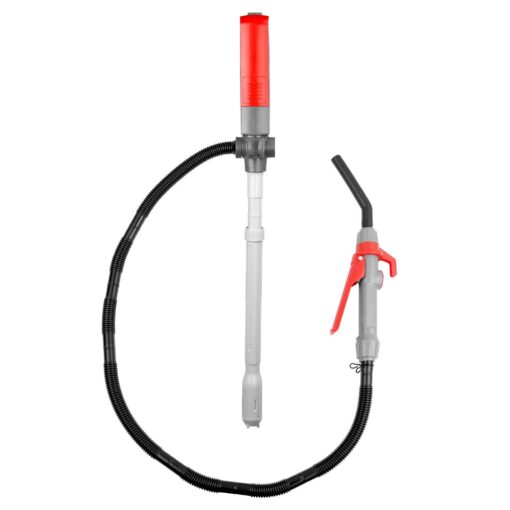 TERA PUMP TREP01-T Multipurpose Battery Powered Fuel Pump with Quick Stop Nozzle for Diesel, DEF, E85, Kerosene - Gas Liquid Transfer Pump with Telescopic Suction (2.4 GPM, 360 Swivel Nozzle) 2D Battery Telescopic - 2.4 GPM