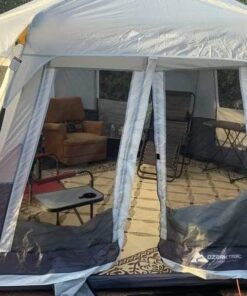 Coleman Camping Tent with Instant Setup, 4/6/8/10 Person Weatherproof Tent with WeatherTec Technology, Double-Thick Fabric, and Included Carry Bag, Sets Up in 60 Seconds 8-person Cabin Tent 51 61gAaxmsnAL