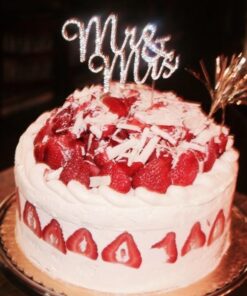 Ella Celebration Mr and Mrs Wedding Cake Topper Rhinestone Monogram Decoration Cake Toppers Mr & Mrs (Silver) Silver 30 61gAk 4ktrL