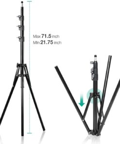 LimoStudio LED Ring Light 18-inch Diameter, Color Temperature Control Available: 3200K–5600K with Height 71.5" Tripod Stand, Cell Phone Holder, 360° Mini Ball Head Adapter, AGG1451 20 61gB6UWdnAL