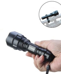 LED Hunting Flashlight, HS-802 250 Yards Cree Coyote Hog Red Light Flashlight with Remote Tactical & Pressure Switch+ Barrel Mount+ Battery(not sold individually)+ Charger for Hunting, Fishing 16 61gBQLVd6AL