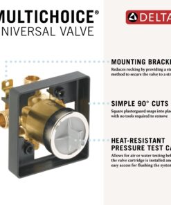 Delta Faucet R10000-UNBXHF MultiChoice Universal Shower Valve Body for Shower Faucet Trim Kits High Flow Limited Edition 23 61gCTXIneVL