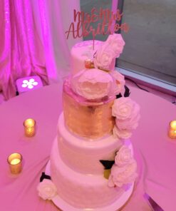 Large Pre-Made Ready to Use Edible Cake Lace Rose Scallop Ivory White 14-inch 10-piece Set 30 61gCeyQssqL