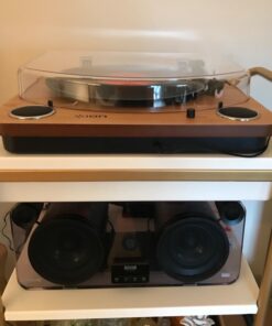 ION Audio Max LP – Vinyl Record Player / Turntable with Built In Speakers, USB Output for Conversion and Three Playback Speeds – Natural Wood Finish Max LP with Speakers Record Player only 47 61gECSgZeL