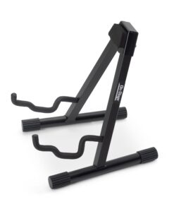 Alternative view of On-Stage GS7462B Professional A-Frame Guitar Stand (Holds Electric, Acoustic, and Bass Guitars, Small Amps, and Mixers, Stepped Yoke, Nonslip Padding, Rubber Feet, Folding, Portable, Storage, Display) Black