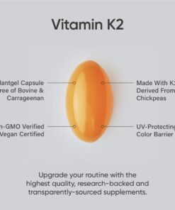 Sports Research Vitamin K2 MK7 100mcg with Coconut Oil - 60 Veggie Softgels (2 Month Supply) Vegan Certified, Non-GMO Verified, Gluten & Soy Free 60 Count (Pack of 1) Regular Dose 100mcg 22 61gJR32QDnL 2