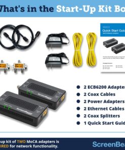 ScreenBeam Bonded MoCA 2.0 Network Adapter for High Speed Internet, Ethernet Over Coax - Starter Kit (Model: ECB6200K02) Starter Kit (ECB6200K02) - Normal Use 28 61gKXMkjtML