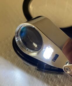 40X Full Metal Illuminated Jewelry Loop Magnifier, XYK Pocket Folding Magnifying Glass Jewelers Eye Loupe with LED(LED Currency Detecting/Jewelry Identifying) 1 36 61gOPmkzkFL