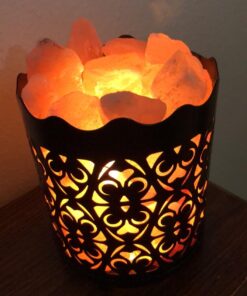 CRYSTAL DECOR Himalayan Pink Salt Lamp Basket & Dimmer Cord Bulb Flanigan1 38 61gQReUt5FL