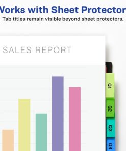 Avery 8-Tab Plastic Binder Dividers with Pockets, Insertable Multicolor Big Tabs, 1 Set (11907) 8 Tab 1-pack 19 61gS3E3ZuL