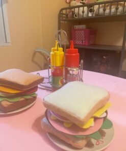 Melissa & Doug Felt Food Sandwich Play Food Set (33 pcs) - Felt Sandwich Play Set For Kids Kitchen, Pretend Play Sandwich, Felt Sandwich Toy For Toddlers Kids Ages 2+,Orange Felt Play Food 38 61gTjN3 eL