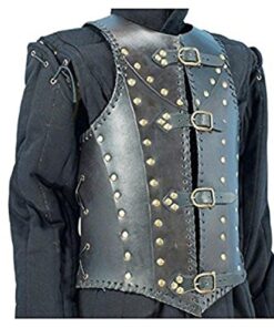 NauticalMart Armor Soldiers Leather Body Armour Black One Size 4 61gU62qfXL