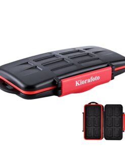 Kiorafoto Professional Water-Resistant Anti-Shock Holder Storage SD SDHC SDXC TF Memory Card Case Protector Cover with Carabiner for 12SD Cards & 12 Micro SD Cards for 12 SD + 12 Micro SD 41 61gVO6HCWwL 1
