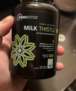 Organic Milk Thistle Capsules, 1500mg 4X Concentrated Extract with Silymarin is The Strongest Milk Thistle Supplement Available. Great for Liver Cleanse! 120 Vegetarian Capsules 26 61gWB8fmu L