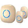 SadoTech Wireless Doorbells for Home, Apartments, Businesses, Classrooms, etc. - 2 Door Bell Ringer & 1 Plug-In Chime Receiver, Battery Operated, Easy-to-Use, Wireless Doorbell w/LED Flash, Beige 2 push buttons + 1 receiver 37 61gagt88ykL