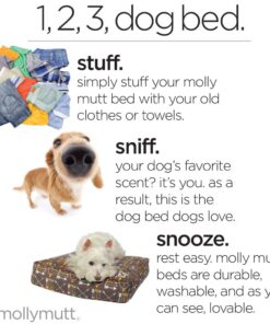 Molly Mutt Huge Dog Bed Cover - Your Hand in Mine Print - Measures 36”x45”x5’’ - 100% Cotton - Durable - Breathable - Sustainable - Machine Washable Dog Bed Cover 24 61gbtWMswSL