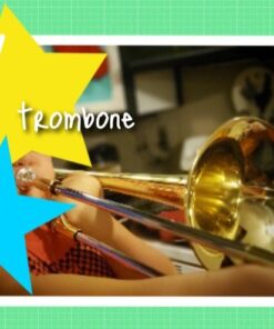 Mendini by Cecilio Trombone Kit - Bb Tenor Brass Instruments for Kids, Beginners w/Case & Gloves Gold + Tuner 29 61gcsI7brIL