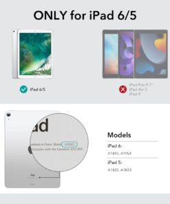 Alternative view of ESR for iPad 9.7 Inch Case, Trifold Smart Case Compatible with iPad 5th/6th Generation, Two-Way Stand, Slim and Lightweight, Auto Sleep and Wake, Ascend Series Case, Black 01black