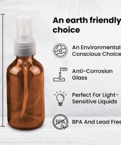 Alternative view of CULINAIRE 2oz Glass Spray Bottles with Gold Pen Marker, Small Fine Mist Spray Bottle, Refillable, Empty, for Hair Spray, Essential Oils, Colognes, and Hand Sanitizers, Amber, Pack of 12 2 Oz | Pack of 12