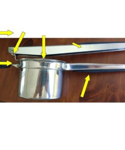 PriorityChef Large 15oz Potato Ricer, Heavy Duty Stainless Steel Potato Masher and Ricer Kitchen Tool, Press and Mash Kitchen Gadget For Perfect Mashed Potatoes - Everytime Black 39 61ggkc9qe7L