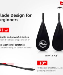 Abahub Carbon SUP Paddles, 1 x 3 Section Adjustable 67" - 86" Carbon Fiber Shaft, Lightweight Stand-up Paddle Oars for Paddleboards, with a Carrying Bag Carbon Fiber Shaft & Black Plastic Blade 9 61ghqKhlVbL
