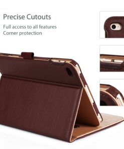 ProCase Cover for iPad Mini 4 Case, Leather Stand Folio Case for 2015 iPad Mini 4th Generation with Multiple Viewing Angles, auto Sleep/Wake, Document Card Pocket -Brown Brown 22 61gir mZiUL