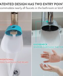 Prince Lionheart Fun and Safe Hand-Washing Solution | Faucet Extender for Babies and Toddlers | Fits Standard and Gooseneck Faucets | Galactic Grey 1 Pack 26 61gkRCYcnLL