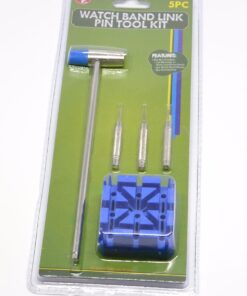 SE JT6218 5-Piece Watch Band Link Remover Kit - Includes Dual Head Hammer, Band Holder, Pin Punches (0.8, 0.9, 1.0mm) for DIY Watch Adjustments and Repairs 28 61gmGr2fATL