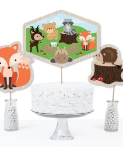 Woodland Creatures - Baby Shower or Birthday Party Centerpiece Sticks - Table Toppers - Set of 15 9 61gmKDqnhZL