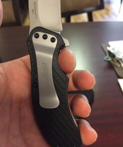 Kershaw Clash Pocketknife, 3" 8Cr13MoV Steel Drop Point Blade, Assisted One-Handed Flipper Opening, Folding Utility EDC 58 61gmihkIOZL