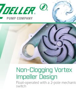 Zoeller Waste-Mate 267-0001 Sewage Pump, 1/2 HP Automatic – Heavy-Duty Submersible Sewage, Effluent or Dewatering Pump Green 27 61gmlccCxwS