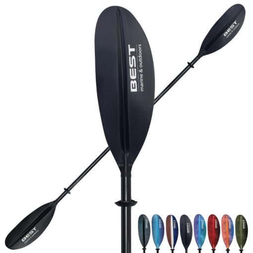 Best Marine and Outdoors Kayak Paddle, Carbon Fiber Shaft & Fiberglass Reinforced Polypropylene Blades, 220cm, 234cm, 250cm, Lightweight Kayak Paddles for Adults, Kayak Oar & Accessories Black 234.0 Centimeters