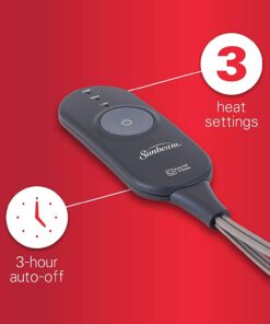 Alternative view of Sunbeam Royal Luxe Dove Grey Heated Personal Throw / Blanket, Cozy-Warm, Adjustable Heat Settings