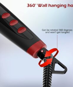 Ionic Hair Straightener Brush Upgrade 2.0,GLAMFIELDS Electrical Heated Hair Straightening with Faster Heating, MCH Ceramic Technology, Auto Temperature Lock, Anti Scald, Heat Resistant Glove(Black-01) Black 42 61gokOUkhFL