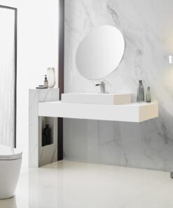 BWE Waterfall Bathroom Faucet Brushed Nickel for Sink 1 Hole Vanity Lavatory RV with Supply Hose Combo Parts Basin Commercial Single Handle Rustic Faucets Mixer Tap Lead-Free 28 61gp8CRnejL