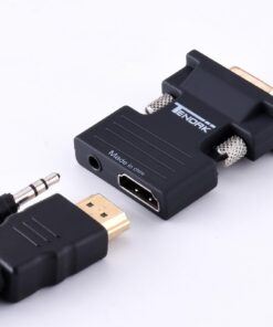 Tendak Active 1080P Female HDMI to VGA Male Converter Adapter Dongle with 3.5mm Stereo Audio Portable HDMI Connector for Laptop PC PS3 Xbox STB Blu-ray DVD TV Stick 22 61gpgmUGxyL