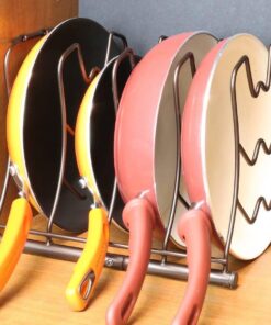 Deco Brothers Pan Organizer Rack for Kitchen Cabinet and Counter, Bronze 28 61gqBnLOwhL