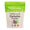 NuNaturals Unflavored Beef Gelatin Powder, Instantly Thickens, Stabilizes, and Texturizes, 1 lb 1 Pound (Pack of 1)