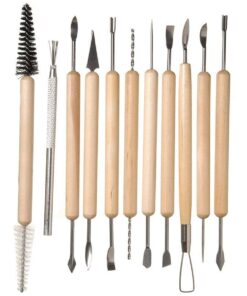 Darice 11-Piece Clay Tools Set from Studio 71 – Metal Tipped Clay Sculpting Tools with Wood Handles, Ideal for Cleaning and Creating Decorative Effects on Clay Surfaces 24 61gtfSH3QcL