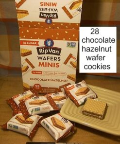 Rip Van Chocolate Hazelnut Mini Wafer Cookies - Healthy Low Sugar Snacks - 28 Count 19 61guvz7u4xL