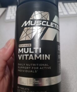MuscleTech Platinum Multivitamin for Immune Support 18 Vitamins & Minerals Vitamins A C D E B6 B12 Daily Workout Supplements for Men 90 Ct 29 61gvy8VH0AL